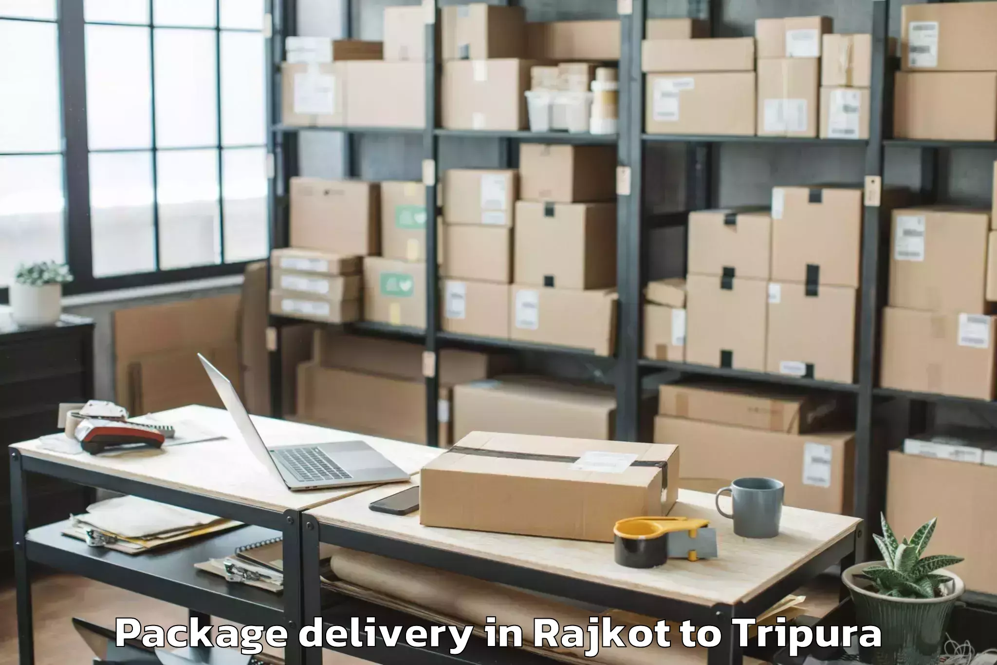 Trusted Rajkot to Kumarghat Package Delivery